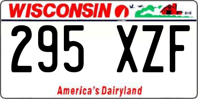 WI license plate 295XZF