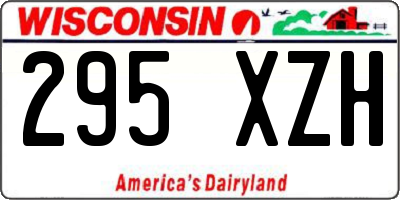 WI license plate 295XZH