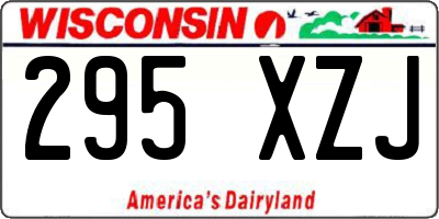 WI license plate 295XZJ