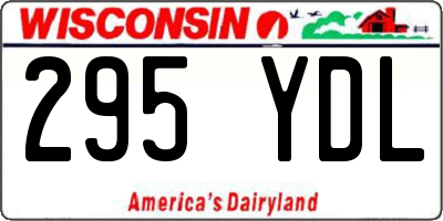 WI license plate 295YDL