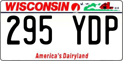 WI license plate 295YDP