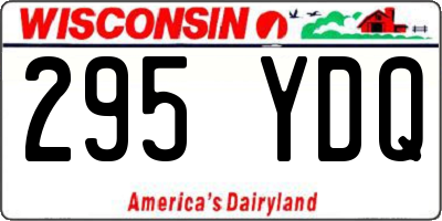 WI license plate 295YDQ
