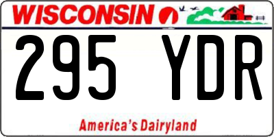 WI license plate 295YDR