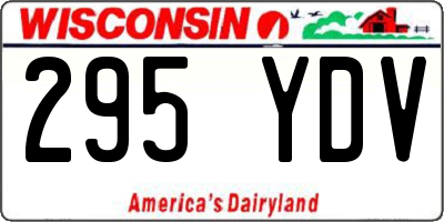 WI license plate 295YDV