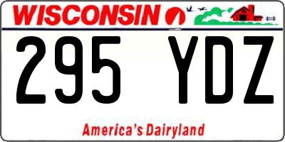 WI license plate 295YDZ