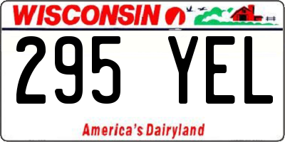 WI license plate 295YEL