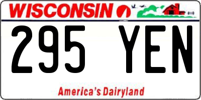 WI license plate 295YEN