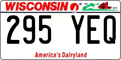 WI license plate 295YEQ