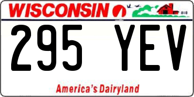WI license plate 295YEV