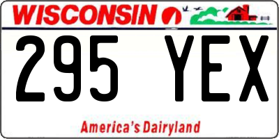 WI license plate 295YEX