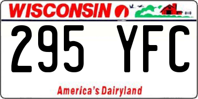 WI license plate 295YFC