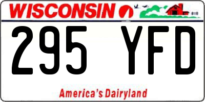 WI license plate 295YFD