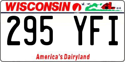 WI license plate 295YFI