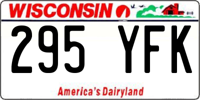 WI license plate 295YFK