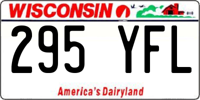 WI license plate 295YFL