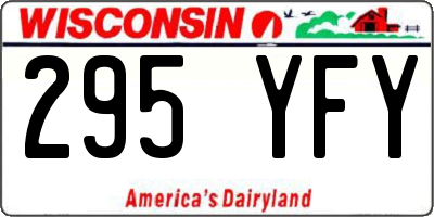 WI license plate 295YFY