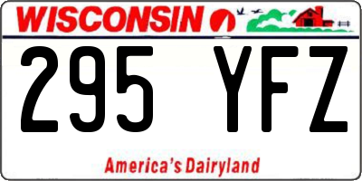 WI license plate 295YFZ