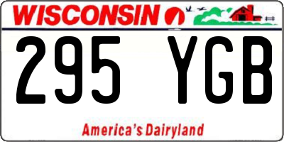 WI license plate 295YGB