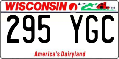 WI license plate 295YGC