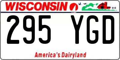 WI license plate 295YGD