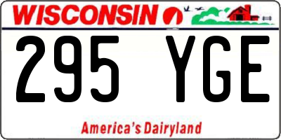 WI license plate 295YGE