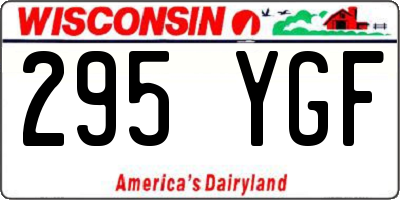 WI license plate 295YGF