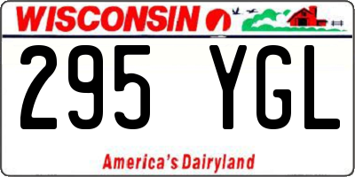 WI license plate 295YGL