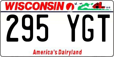 WI license plate 295YGT