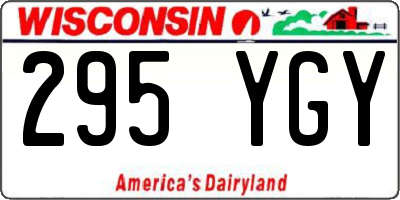 WI license plate 295YGY