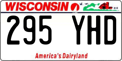 WI license plate 295YHD