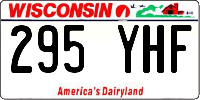 WI license plate 295YHF