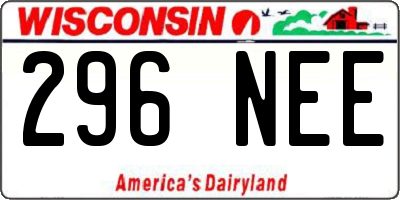 WI license plate 296NEE