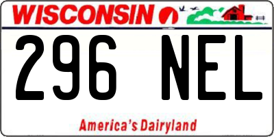 WI license plate 296NEL