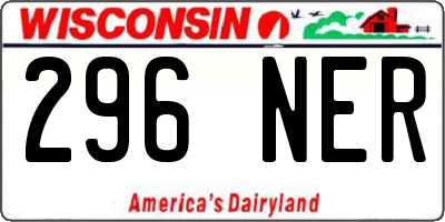 WI license plate 296NER