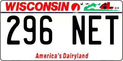 WI license plate 296NET