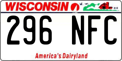 WI license plate 296NFC