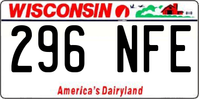WI license plate 296NFE