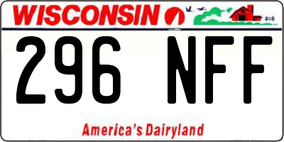 WI license plate 296NFF