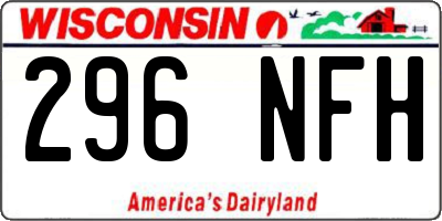WI license plate 296NFH