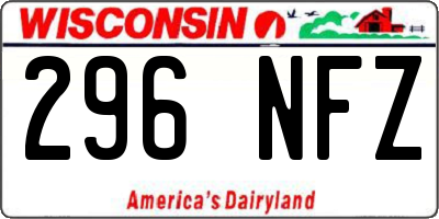 WI license plate 296NFZ