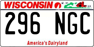 WI license plate 296NGC
