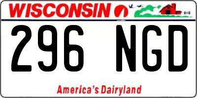 WI license plate 296NGD