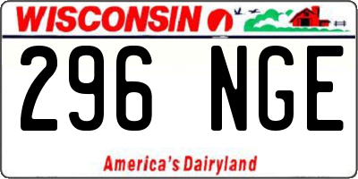 WI license plate 296NGE