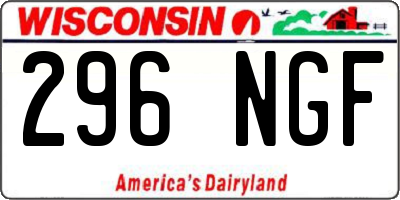 WI license plate 296NGF