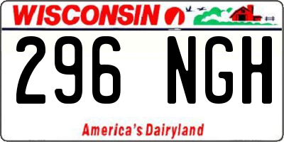 WI license plate 296NGH