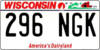 WI license plate 296NGK
