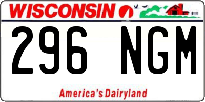 WI license plate 296NGM