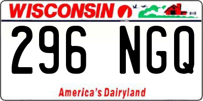 WI license plate 296NGQ