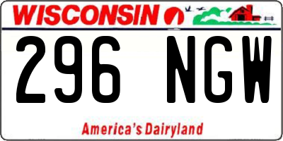 WI license plate 296NGW