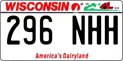 WI license plate 296NHH